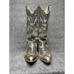 Cuadra Frida Boots Womens Size 7.5 Black Embroidered Leather Western Cowgirl